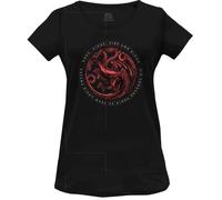 Officiel House of Dragon T-Shirt Femme Dreams Didn't Make us Kings Imprimé Cotton Round Neck Tee Westeros Inspired Casual Wear Breathable Short Sleeve Top - Targaryen Fan Gift, Noir_Taille XXL