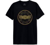 Officiel House of Dragon T-Shirt Homme God Kings Fire and Blood Imprimé Cotton Round Neck Tee Westeros Inspired Casual Wear Breathable Short Sleeve Top - Targaryen Fan Gift, Noir_Taille M