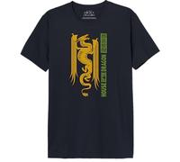 Officiel House of Dragon T-Shirt Homme Targaryen Dragons Imprimé Cotton Round Neck Tee Westeros Inspired Casual Wear Breathable Short Sleeve Top - Targaryen Fan Gift, Navy_Taille M