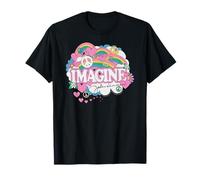 Officiel John Lennon Peace Amour Arc-en-Ciel Rock Music T-Shirt