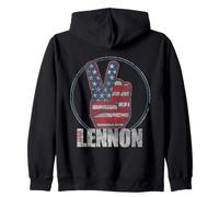 Officiel John Lennon Symbole Paix Vintage Rock Rétro 70s Sweat à Capuche
