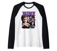Officiel Justin Bieber Portrait Artwork Manche Raglan