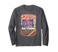 Officiel KISS Tour 78 Japan Hard Rock Vintage Band Manche Longue