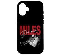 Officiel Miles Davis Distressed Photo Jazz Legend Coque pour iPhone 16