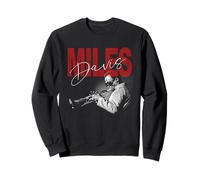 Officiel Miles Davis Distressed Photo Jazz Legend Sweatshirt