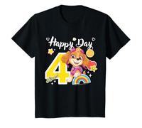 Officiel Paw Patrol Skye Happy Day Birthday Age 4 T-Shirt
