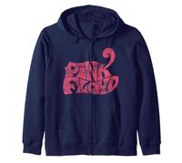 Officiel Pink Floyd Logo Rétro Navy Rock Musique Sweat à Capuche