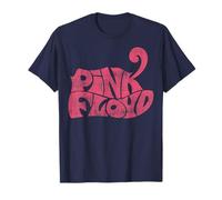Officiel Pink Floyd Logo Rétro Navy Rock Musique T-Shirt