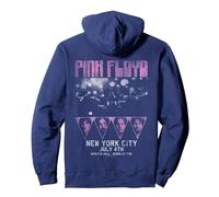 Officiel Pink Floyd Rock Band Tour NYC Progressive Retro Sweat à Capuche, Unisexe pour Adultes, Bleu Marine, M
