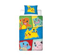 Officiel Pokemon Rétro Couette Lit Simple PKNRETDS006UK1 Ue Taille Enfants Lit
