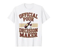 Officiel pour Decision Maker Funny Wine Humour Holiday T-Shirt