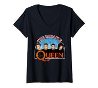 Officiel Queen The Miracle Arch T-Shirt avec Col en V