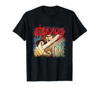 Officiel Saxon Heavy Metal Band Cover Retro T-Shirt