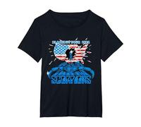 Officiel Scorpions Blackout USA Tour 1982 T-Shirt, Femme Grandes Tailles, Noir, 1X