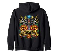 Officiel Scorpions Hard Rock Band Logo Tatouage Rétro Sweat à Capuche