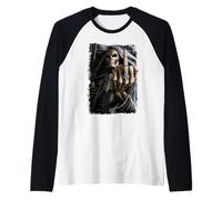 Officiel Spiral Bone Finger Skeleton Gothic Fantasy Manche Raglan