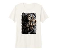 Officiel Spiral Bone Finger Skeleton Gothic Fantasy T-Shirt Haut de Gamme