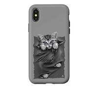 Officiel Spiral Bright Eyes Kitten Gothic Fantasy Coque pour iPhone X/XS