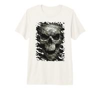 Officiel Spiral Camo Skull Gothic Fantasy T-Shirt Haut de Gamme