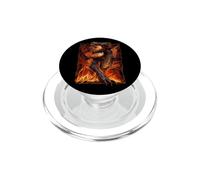 Officiel Spiral Draconis Flame Gothic Fantasy PopSockets PopGrip pour MagSafe