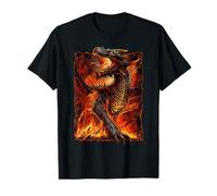 Officiel Spiral Draconis Flame Gothic Fantasy T-Shirt