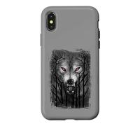 Officiel Spiral Forest Wolf Gothic Fantasy Coque pour iPhone X/XS
