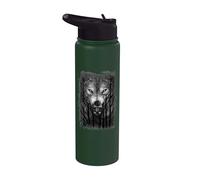 Officiel Spiral Forest Wolf Gothic Fantasy Stainless Steel Insulated Water Bottle