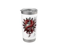 Officiel Spiral Oriental Dragon Gothic Fantasy Gobelet isotherme en acier inoxydable double paroi