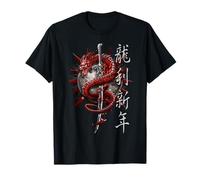 Officiel Spiral Oriental Dragon Gothic Fantasy T-Shirt