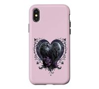 Officiel Spiral Raven Heart Gothic Fantasy Coque pour iPhone X/XS