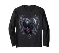 Officiel Spiral Raven Heart Gothic Fantasy Manche Longue