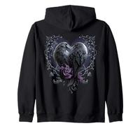 Officiel Spiral Raven Heart Gothic Fantasy Sweat à Capuche