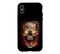 Officiel Spiral Skull Blast Gothic Fantasy Coque pour iPhone X/XS