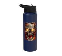 Officiel Spiral Skull Blast Gothic Fantasy Stainless Steel Insulated Water Bottle