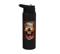 Officiel Spiral Skull Blast Gothic Fantasy Stainless Steel Insulated Water Bottle