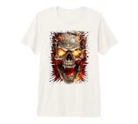 Officiel Spiral Skull Blast Gothic Fantasy T-Shirt Haut de Gamme