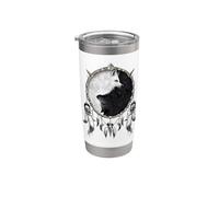 Officiel Spiral Spiral Wolf Chi Yin Yang Gothic Fantasy Gobelet isotherme en acier inoxydable double paroi