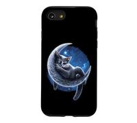 Officiel Spiral Velvet Moon Cat Gothic Fantasy Coque pour iPhone SE (2020) / 7/8