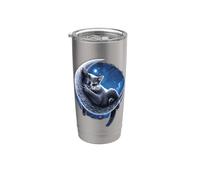 Officiel Spiral Velvet Moon Cat Gothic Fantasy Gobelet isotherme en acier inoxydable double paroi