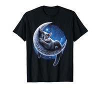 Officiel Spiral Velvet Moon Cat Gothic Fantasy T-Shirt