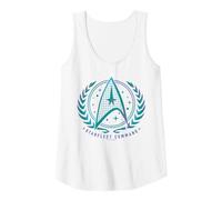 Officiel Star Trek - Starfleet Command Débardeur, Femme, Blanc, XL