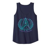 Officiel Star Trek - Starfleet Command Débardeur, Femme, Bleu Marine, M
