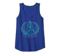 Officiel Star Trek - Starfleet Command Débardeur, Femme, Bleu Royal, L