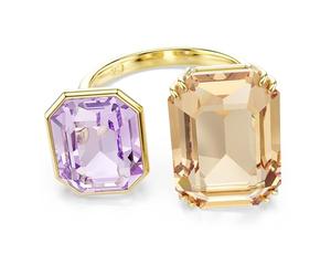 [Officiel] [Swarovski] Bague ouverte Millenia, coupe octogonale, multicolore, métal doré