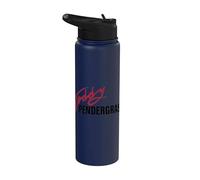 Officiel Teddy Pendergrass Signature Black on Red Legend Stainless Steel Insulated Water Bottle