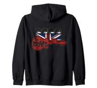 Officiel The Beatles Guitare UK Drapeau Rock Pop Band Sweat à Capuche