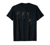 Officiel The Beatles Visages Band Vintage Rétro Fab Four T-Shirt