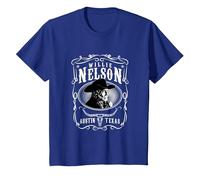 Officiel Willie Nelson Austin T-Shirt, Enfant, Bleu Royal, 10 Ans