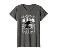 Officiel Willie Nelson Austin T-Shirt, Femme, Asphalte, L