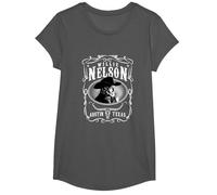 Officiel Willie Nelson Austin T-Shirt, Fille, Asphalte, XS